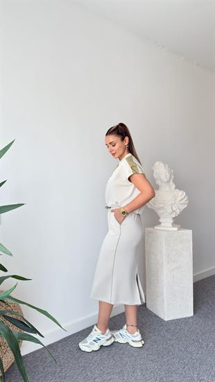 Bej Ludo Garnili Etekli Modal Takım