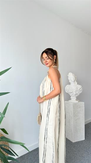 Dore Çizgili Massi Model Elbise
