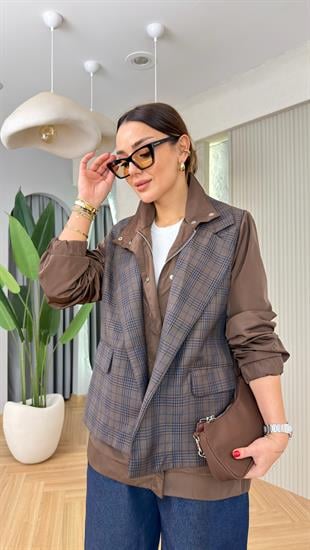 Patris Ekose Garnili Tasarım Blazer Ceket