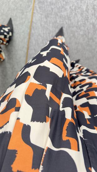 Kahve Geometrik Desen Pantolon