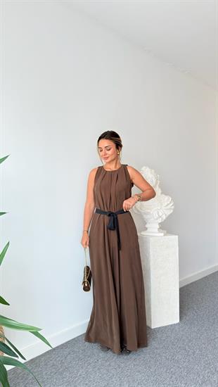 Kahve Maja Orj Marka Kuşaklı Tulum