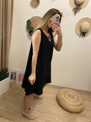 Siyah Çan Elbise