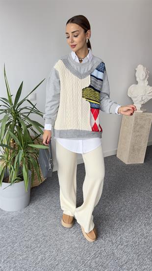 Triko Garnili Tasarım Sweat