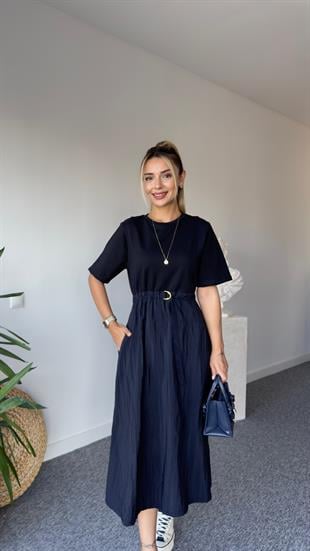 Entra Orj Model Lacivert Elbise 