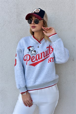 Peanuts Gri Sweat	