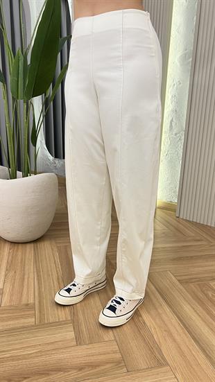 Oasis Ekru Yüksek Bel Likralı Pantolon