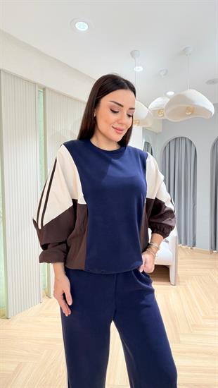 Lacivert Color Blok Mix Tasarım Takım