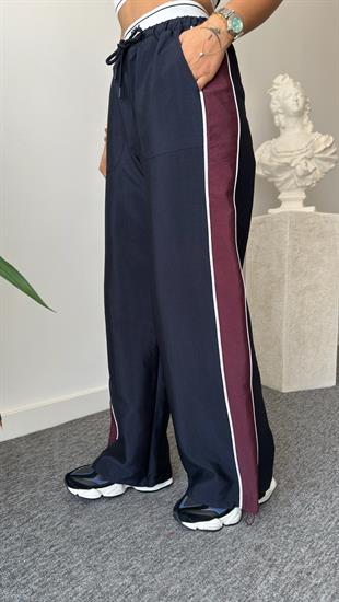 Branci Bordo Şeritli Paraşüt Pantolon