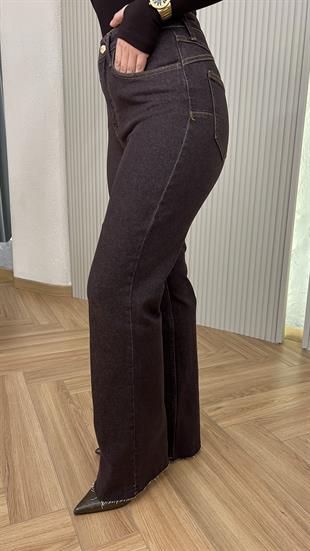 Kahve Harlem Push Up Etkili Likralı Jean