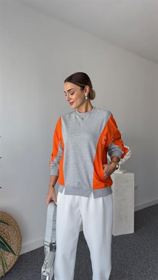 Tws Model Turuncu Paraşüt Garnili Sweat