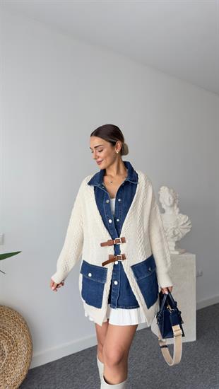 Neil Kot Gömlek Parçalı Tasarım Hırka