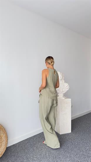 Solte Asimetrik Kesim Haki Keten Takım