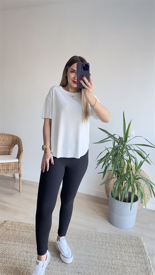 Oys Modal Kumaş Beyaz Tshirt