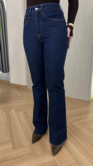 Lacivert Harlem Push Up Etkili Likralı Jean