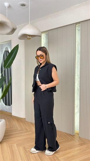 Viyessa Çıtçıt Detaylı Yelek Pantolon Takım