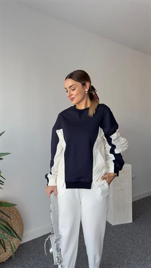 Orso Tws Model Kollar Paraşütlü Lacivert Sweatshirt