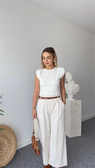 Zra Model Kontrast Geçişli Kemerli Tulum