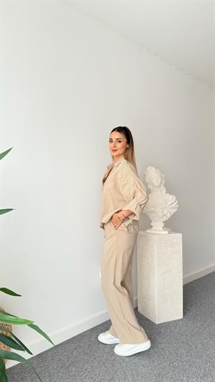 Bej Ruja İncili Tasarım Takım