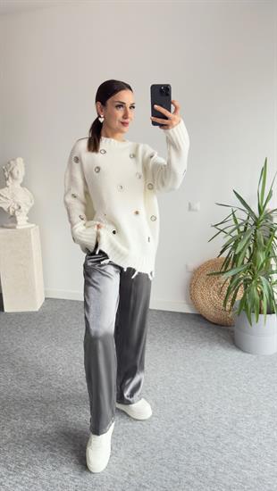 Kuşgözü Zr Model Beyaz Kazak