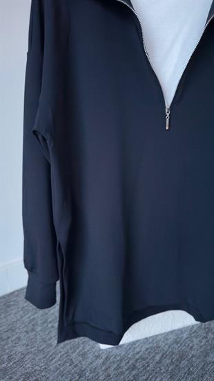 Yırtmaçlı Fermuar Detay Crep Laci Sweat