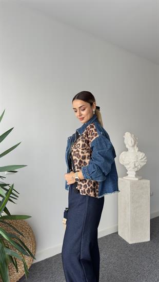 Tara Leopar Garnili Jean Ceket