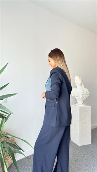 Nema Taş Detaylı Blazer Pantolon Takım