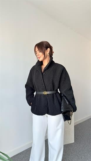 Siyah Tianna Teddy Ceket