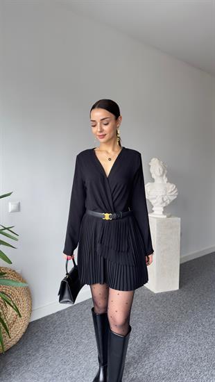 Ruben Piliseli Siyah Şort Tulum