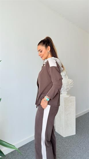 Kahve Labu Paraşüt Detaylı Modal Takım