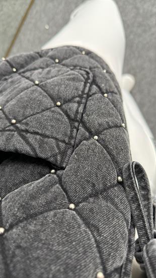 Zra Model Taş Detaylı Kapitone Jean Ceket