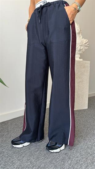 Branci Bordo Şeritli Paraşüt Pantolon