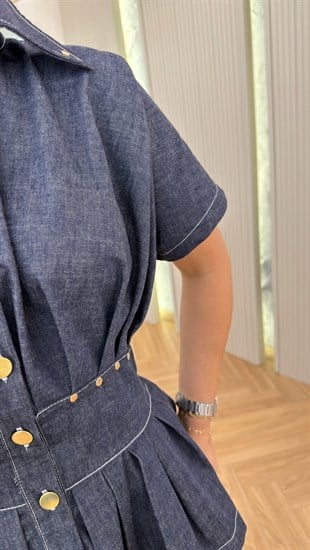 Hounde Gold Drop Çakımlı Jean Gömlek