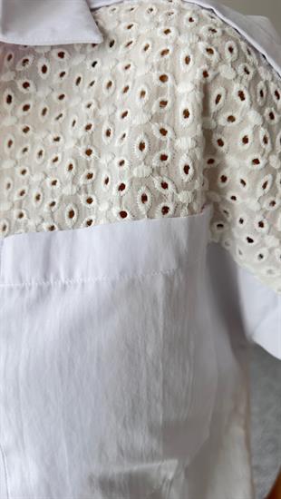 Nuse Fisto Detaylı Beyaz Gömlek