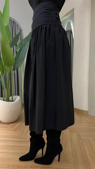 Lexus Siyah Bel Detaylı Siyah Etek 