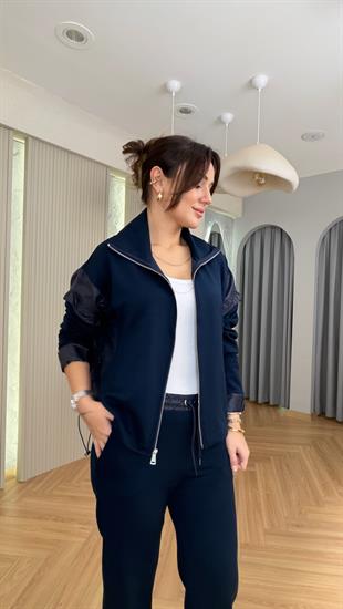 Lacivert Vienti Paraşüt Detaylı Modal Takım