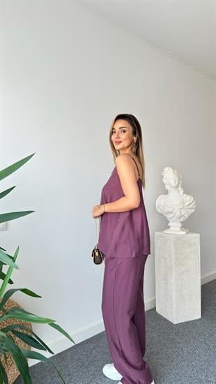 Mürdüm Elyor Tensel Bluz Pantolon Takım