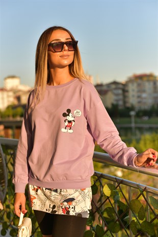 Lila Tshirt Detaylı Mickey 