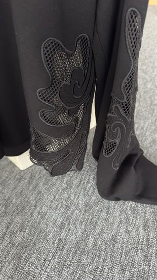 Orj Model Nakış Aplikeli Siyah Sweat