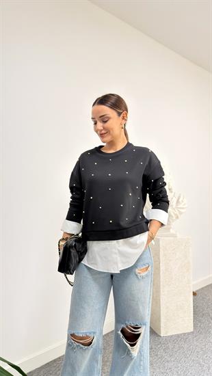 Hoya Marka Model Trok Çakımlı Sweatshirt