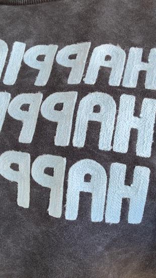 Happıness Kot Cepli Yıkamalı Sweat