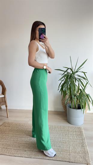 Zra Yeşil Crep Bol Pantolon
