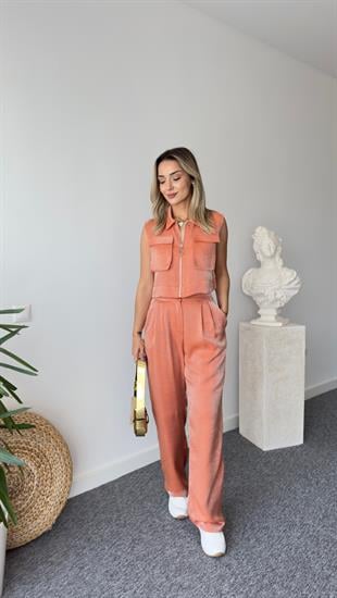 Gjen Fermuarlı Turuncu İkili Takım   