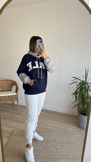  Yale Baskı Lacivert Sweat