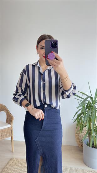 Ares Zra Model Çizgili Gömlek