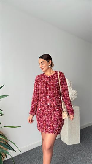 Veces Pembe Triko Tüvit Etekli Takım