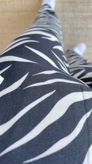 Zebra Desen Ceket Pantolon Takım