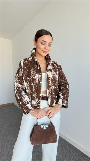 Rinteln Flok Baskılı Gabardin Ceket