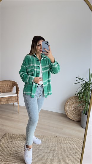 Yeşil Oduncu Ekose Ceket