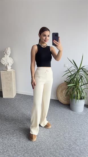 Elin Bej Triko Pantolon