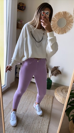  Lila Pantolon
